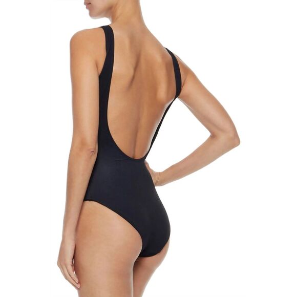 NWT Onia Women's Kelly Scoop Back One Piece Swimsuit in Solid Black Size M - Picture 3 of 15